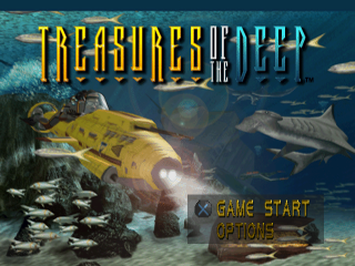 Treasures of the Deep title screen for Playstation